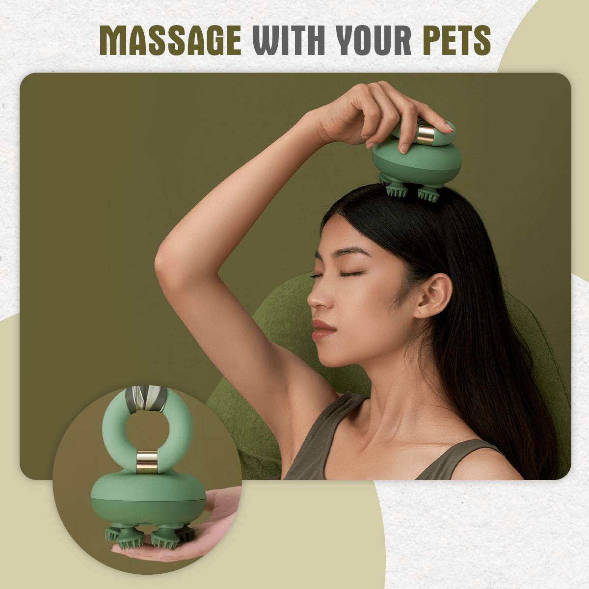 Relaxing massage with pet