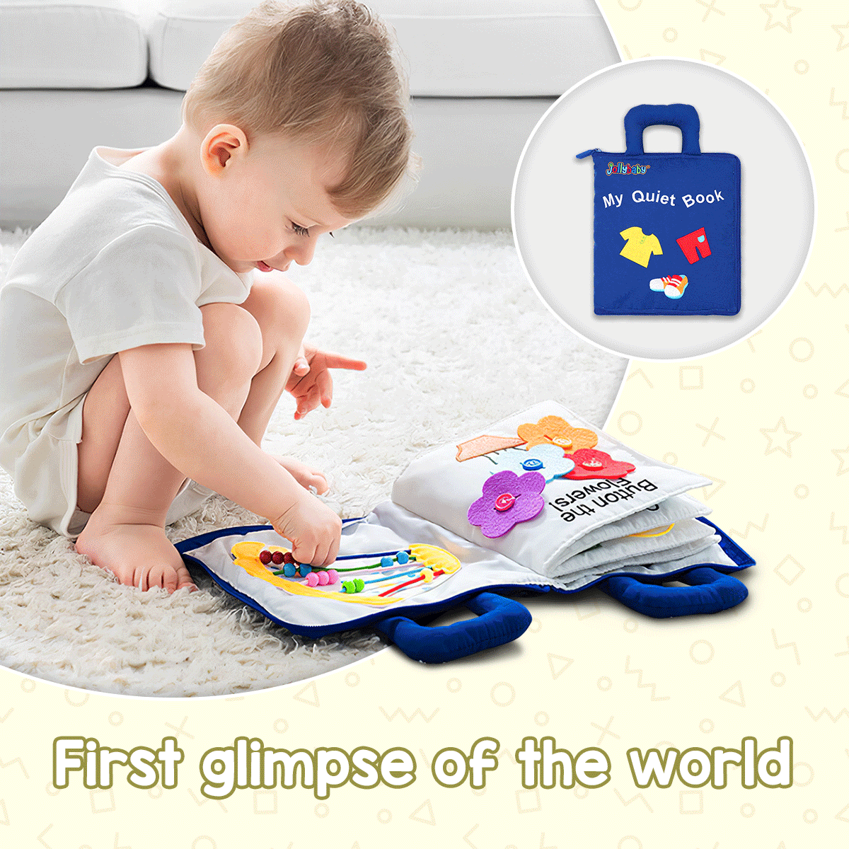 Soft cloth baby book