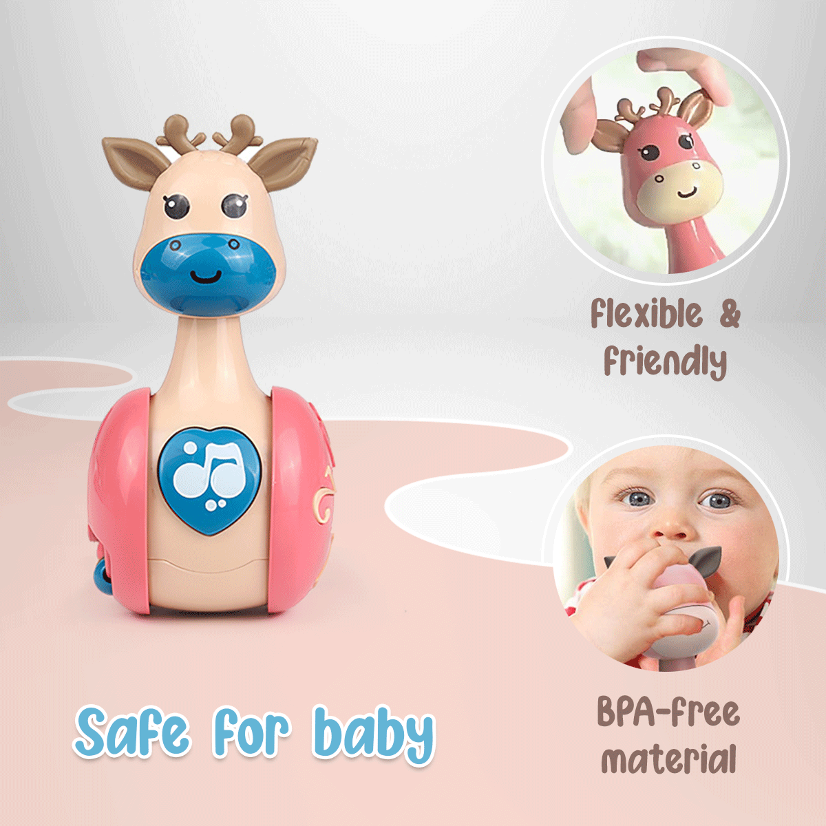 Safe BPA-free deer toy