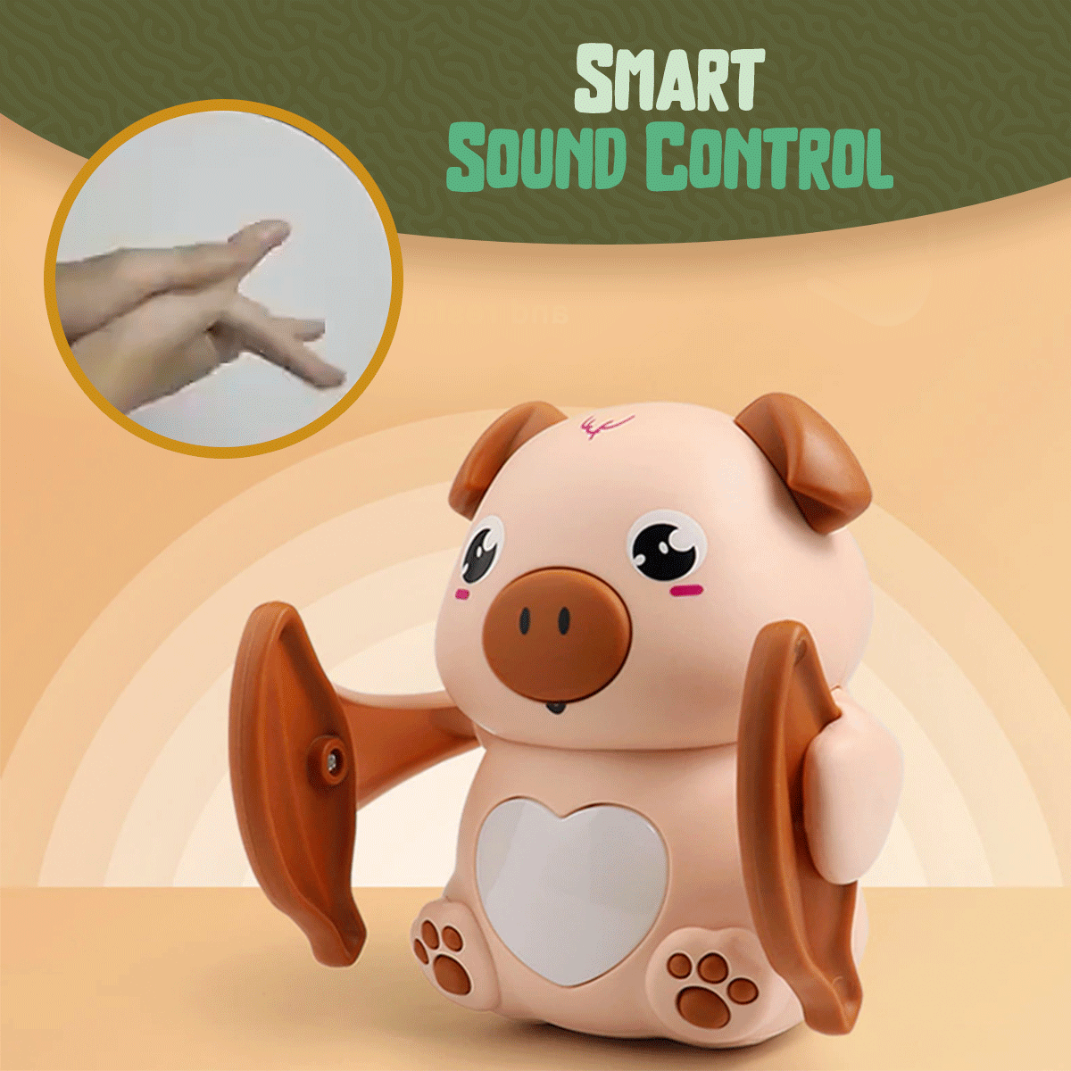 Sound-controlled toy tumbling
