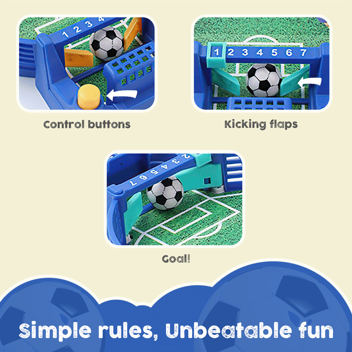 Kids playing football board game