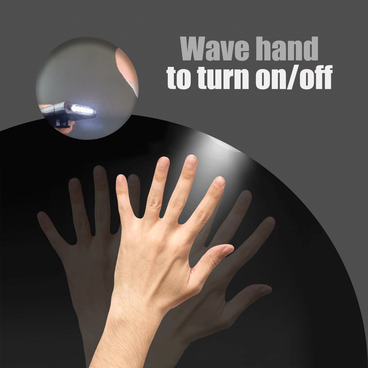 Gesture control LED light