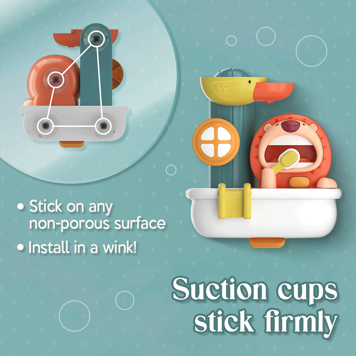 Suction cup bath toy gif
