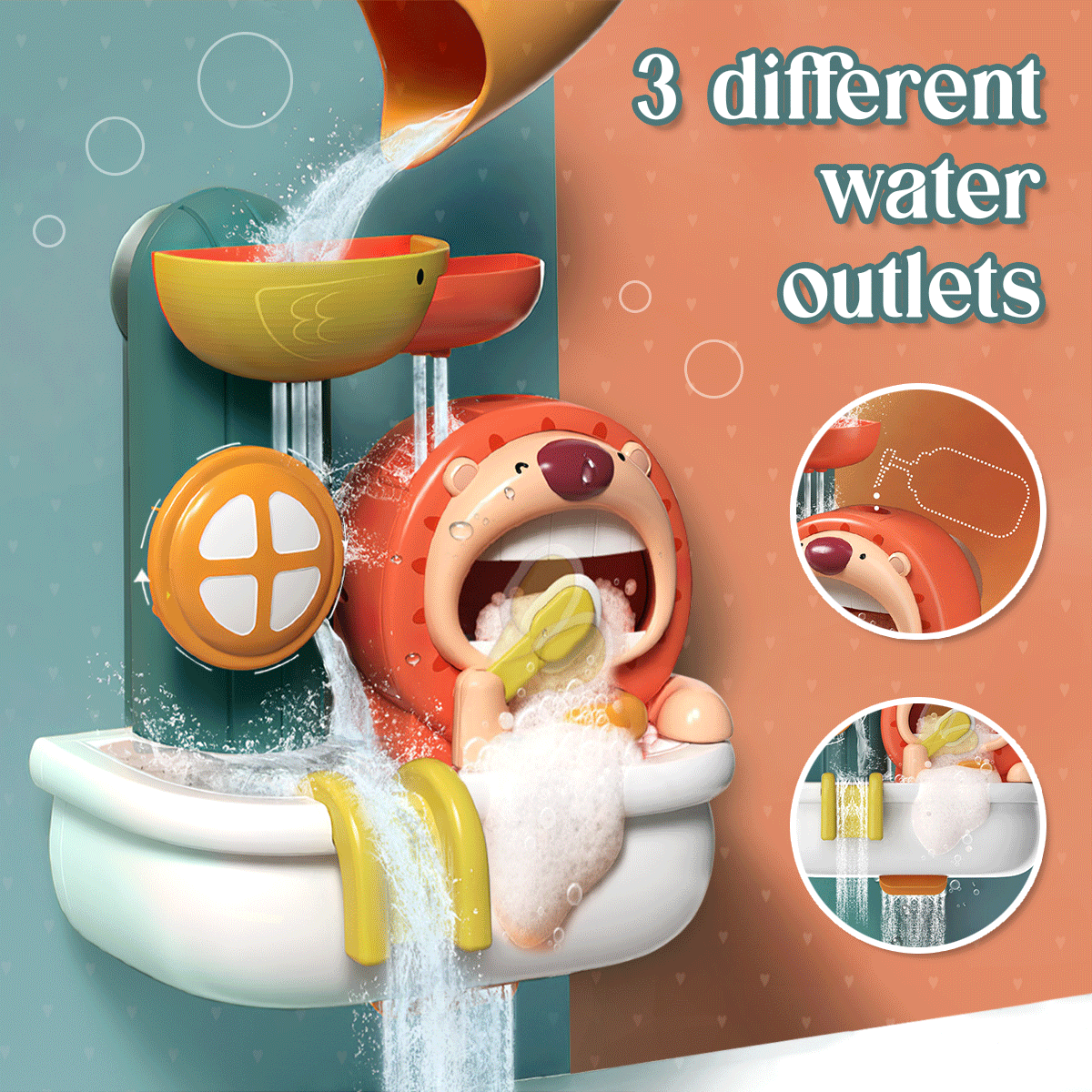Water spraying bath toys gif