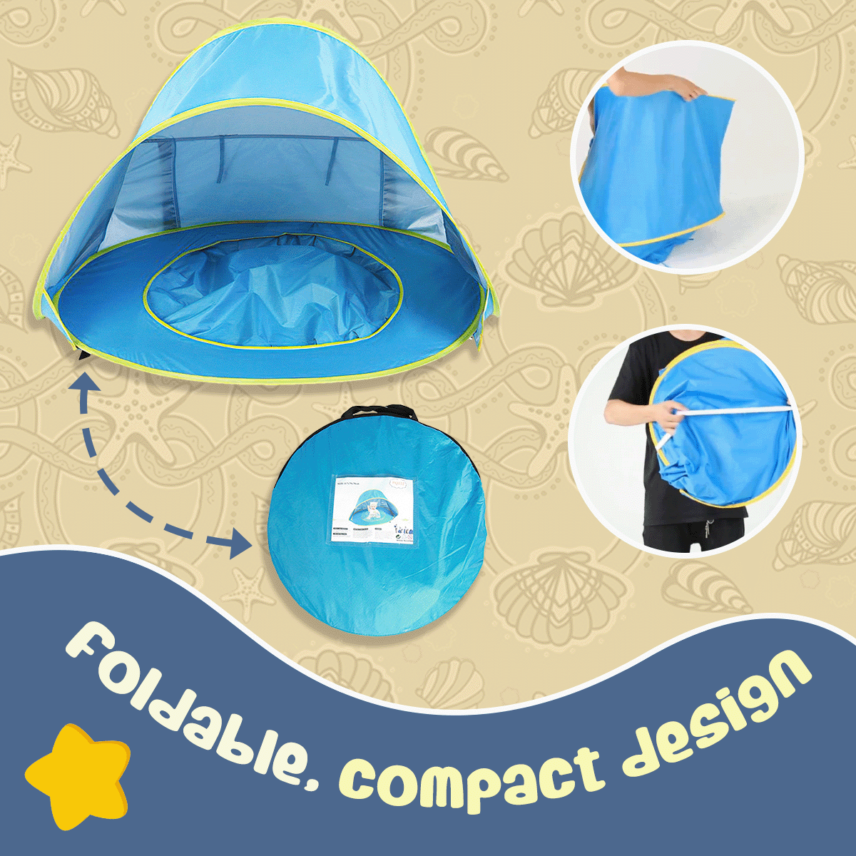 Foldable baby tent