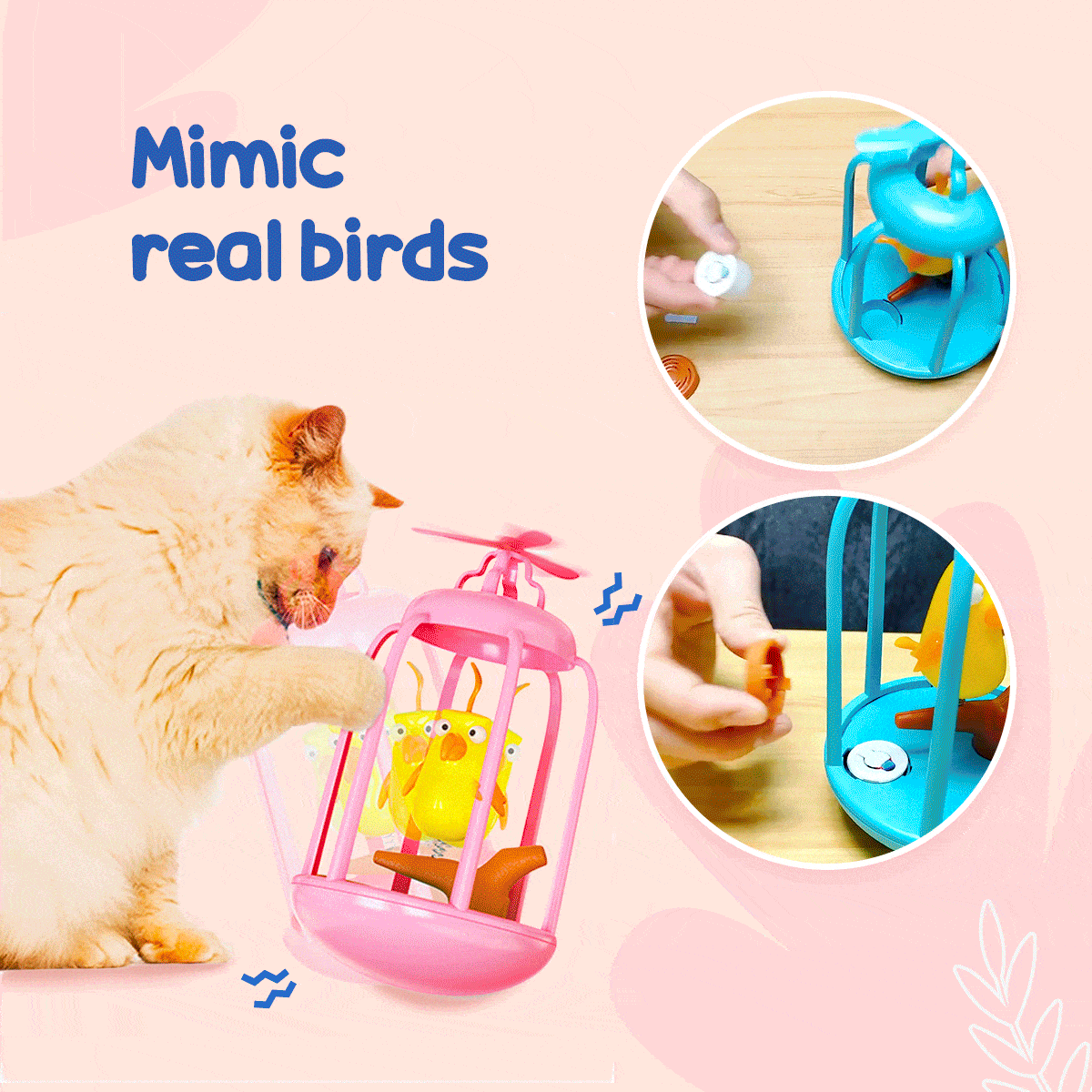 Cat Playing with Chirping Bird