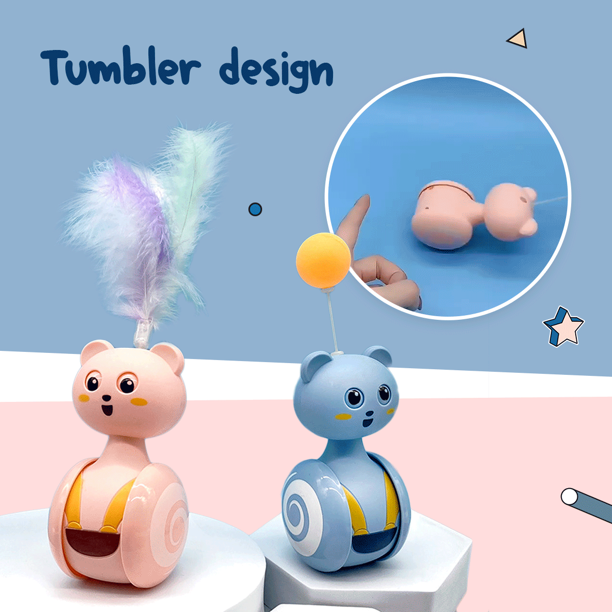 Tumbler toy flipping back up