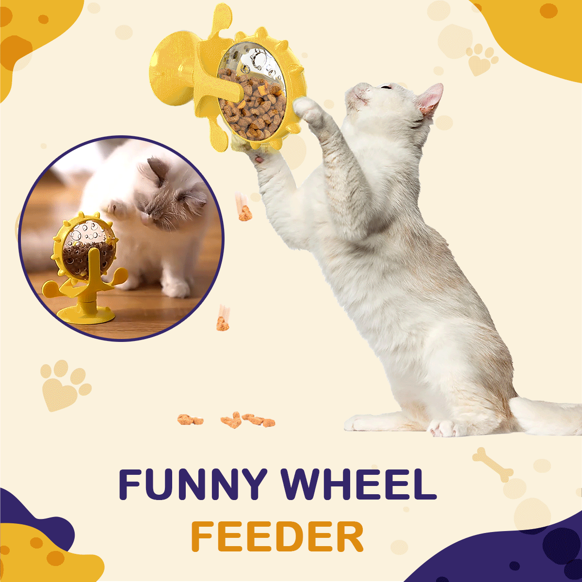 Cat feeding wheel animation
