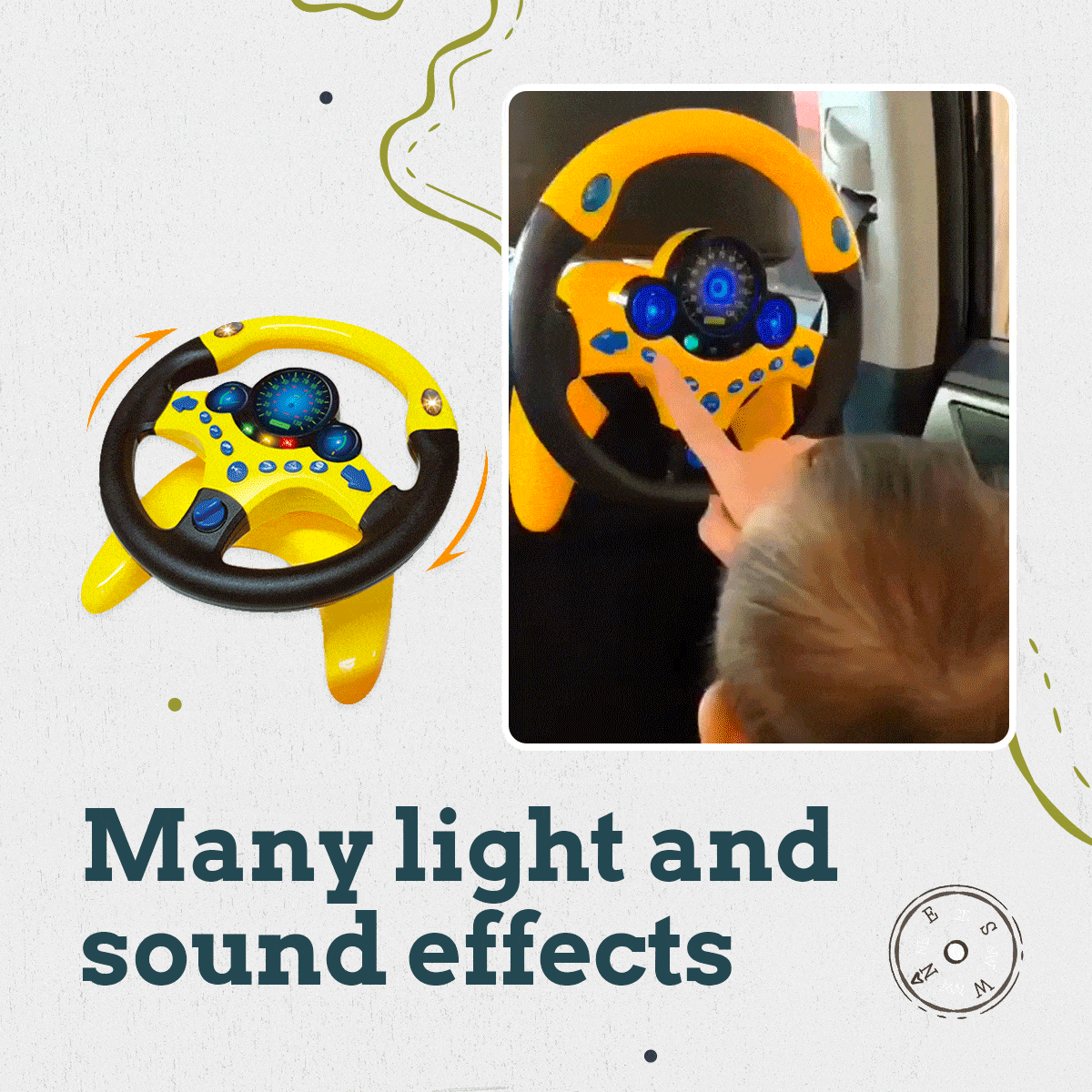 Steering Wheel Toy With Lights and Sound