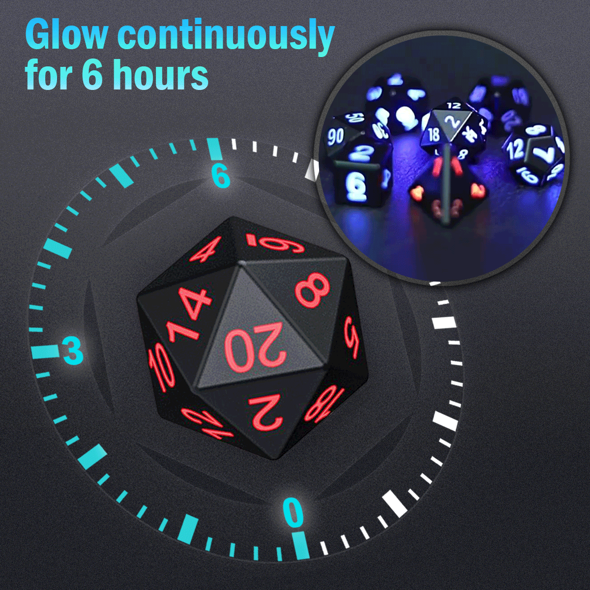 LED Dice Glowing Animation