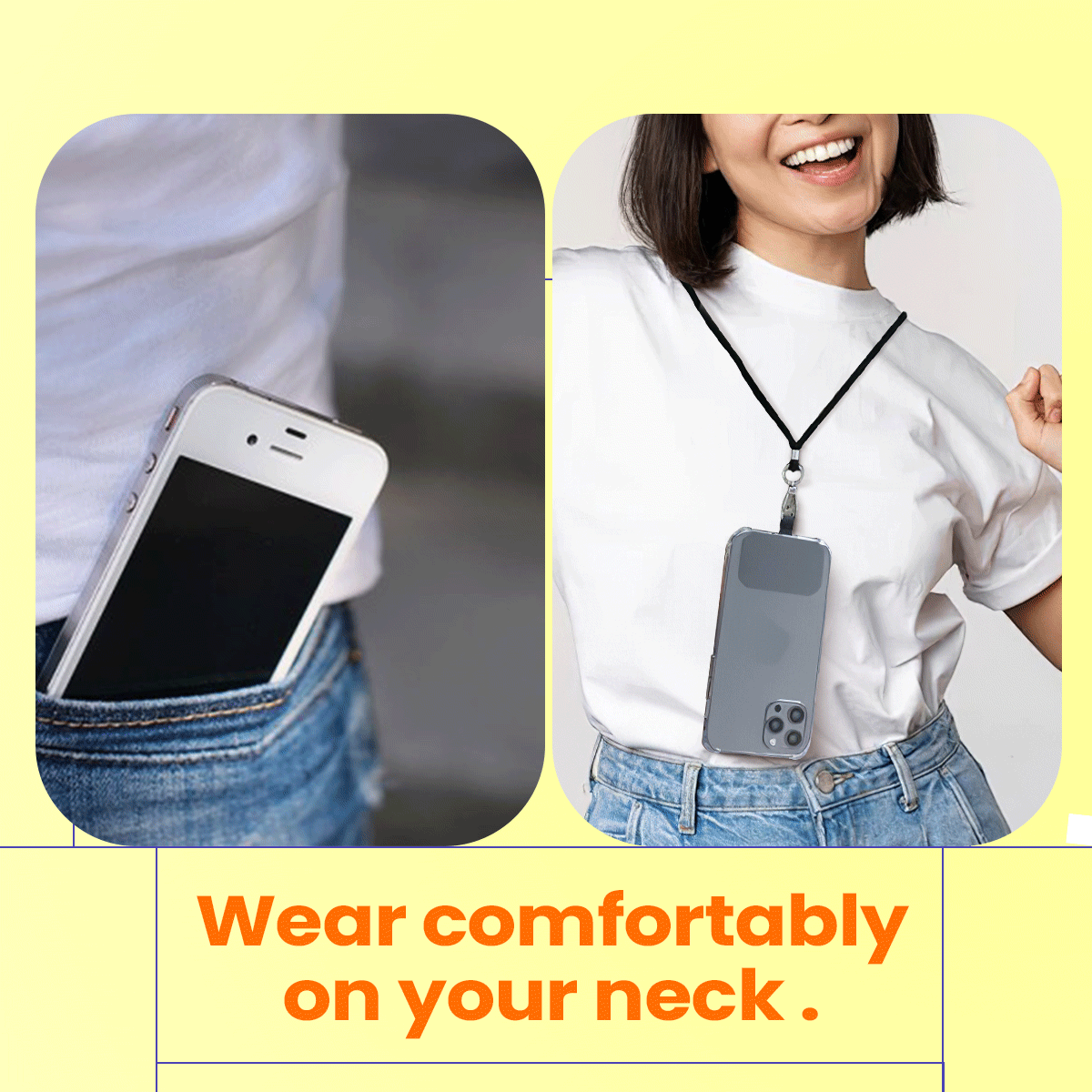 Comfortable phone lanyard