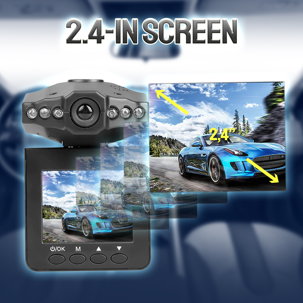Dashboard camera large display