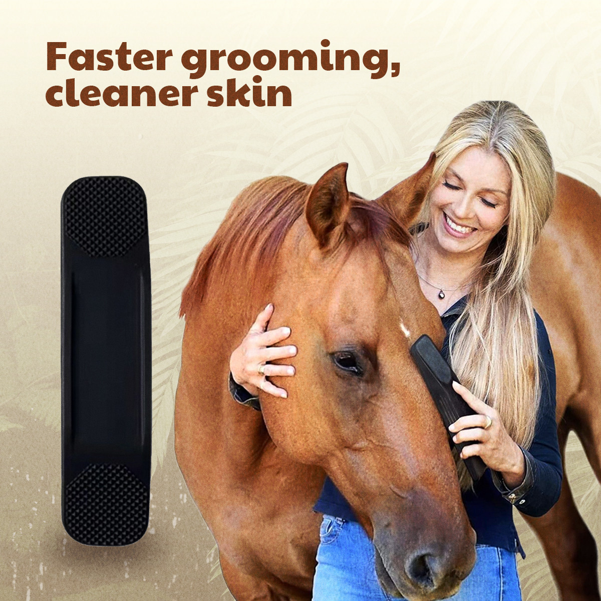 Grooming brush for large pets