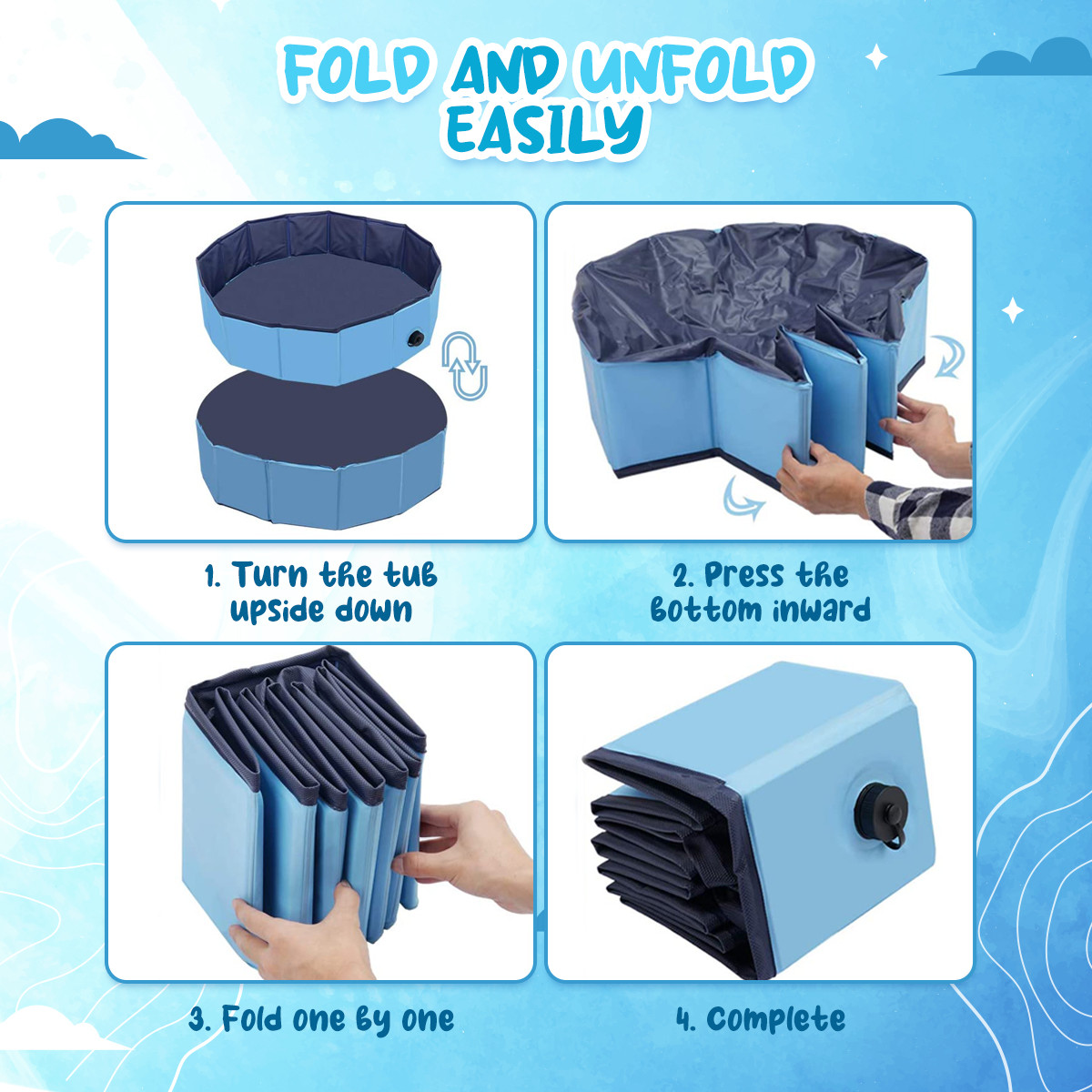 Easy setup paw pool