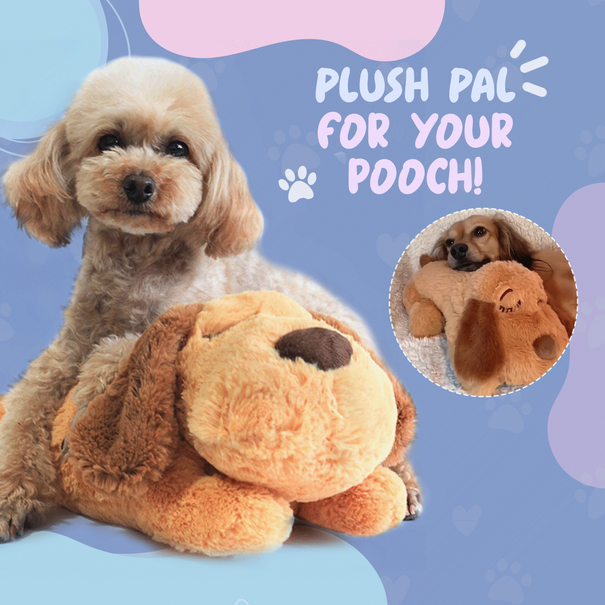Plush dog toy heartbeat