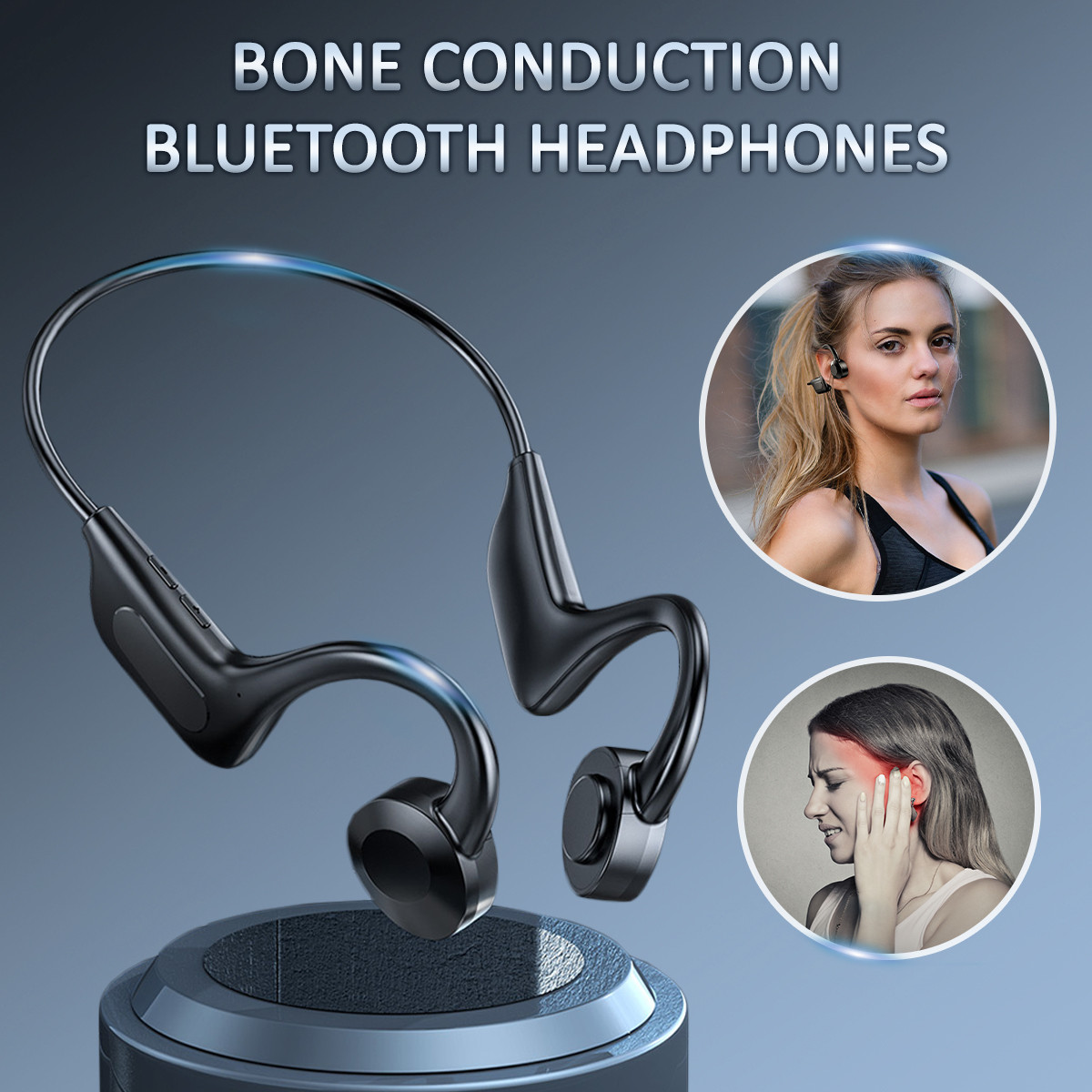 Bone Conduction Bluetooth Headphones