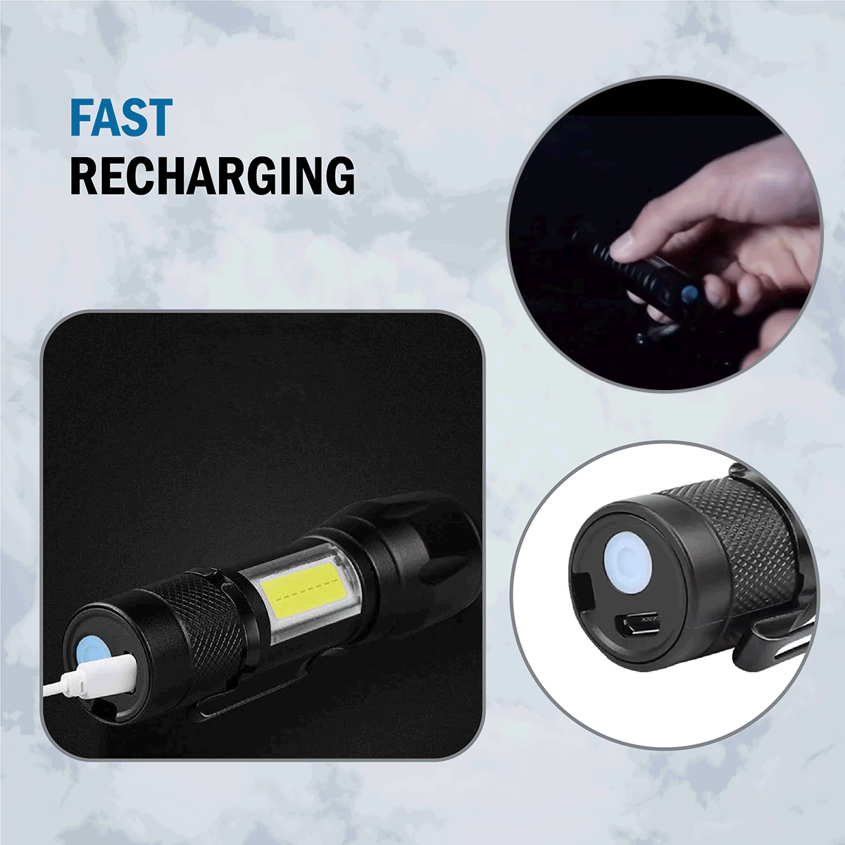 Fast charging mini torch