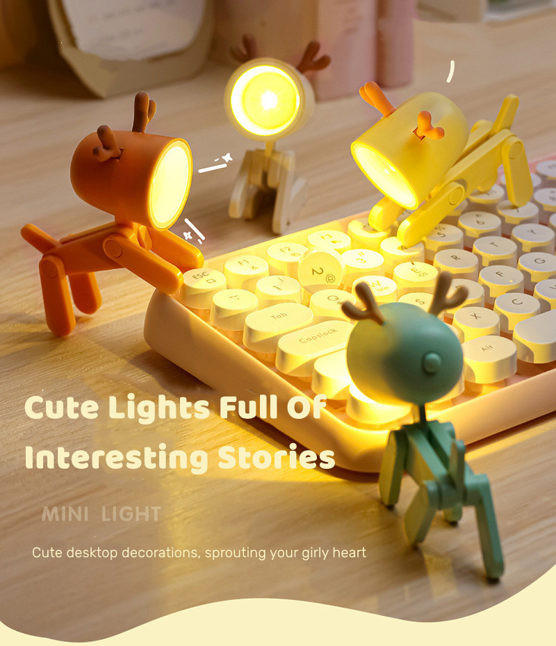 Colorful animal-shaped night lights