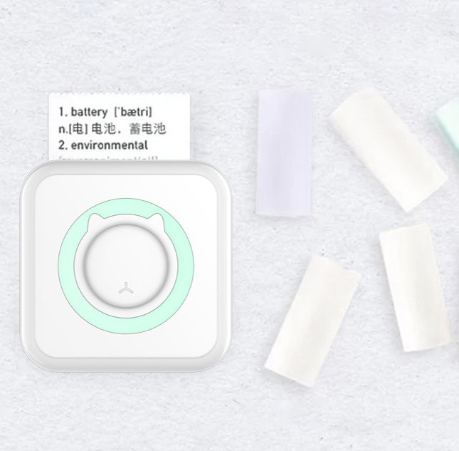 Wireless sticker printer features