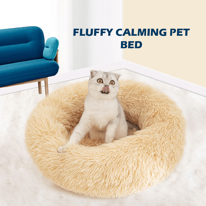 Fluffy Calming Pet Bed - Top View