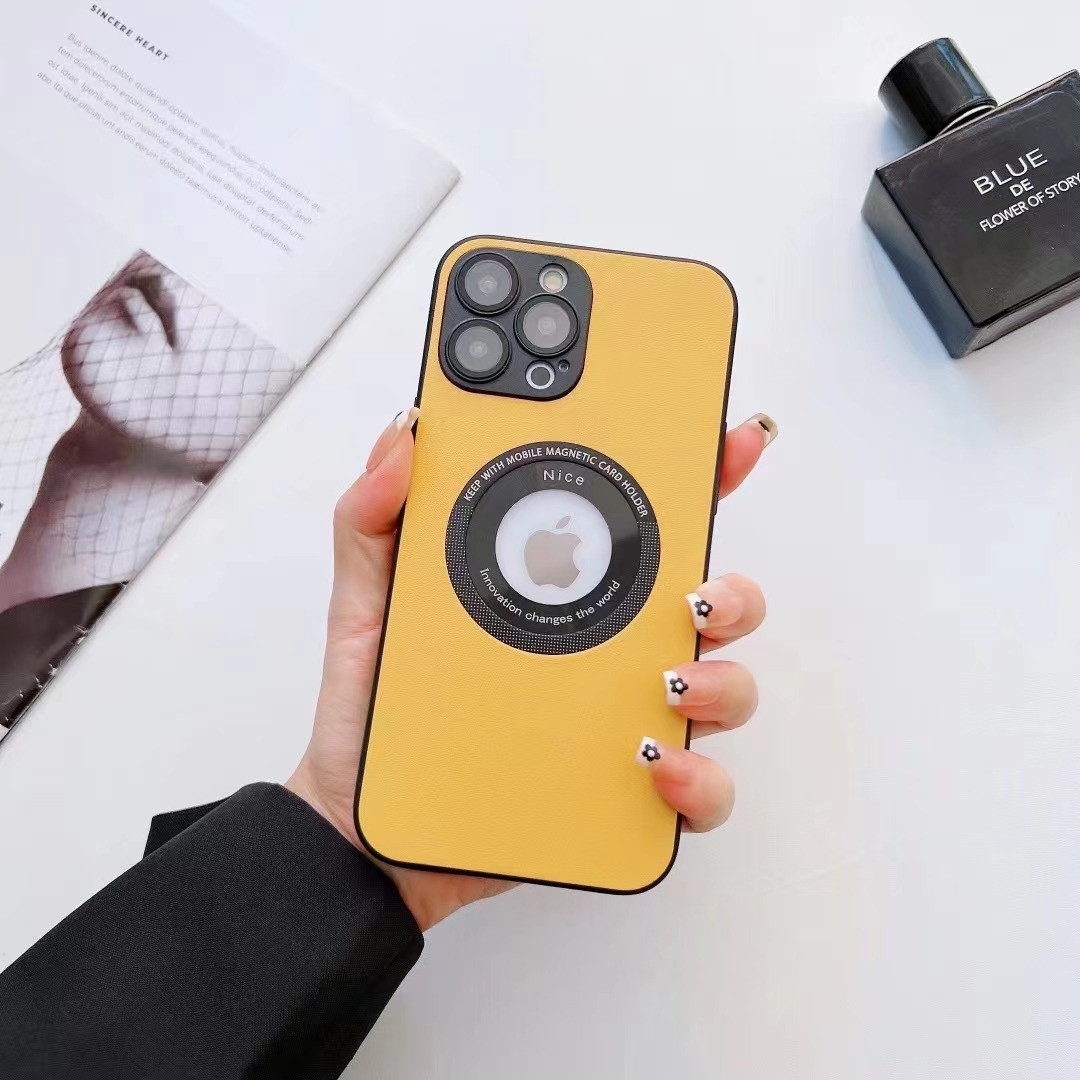 Leather Magnetic Charging Case texture detail