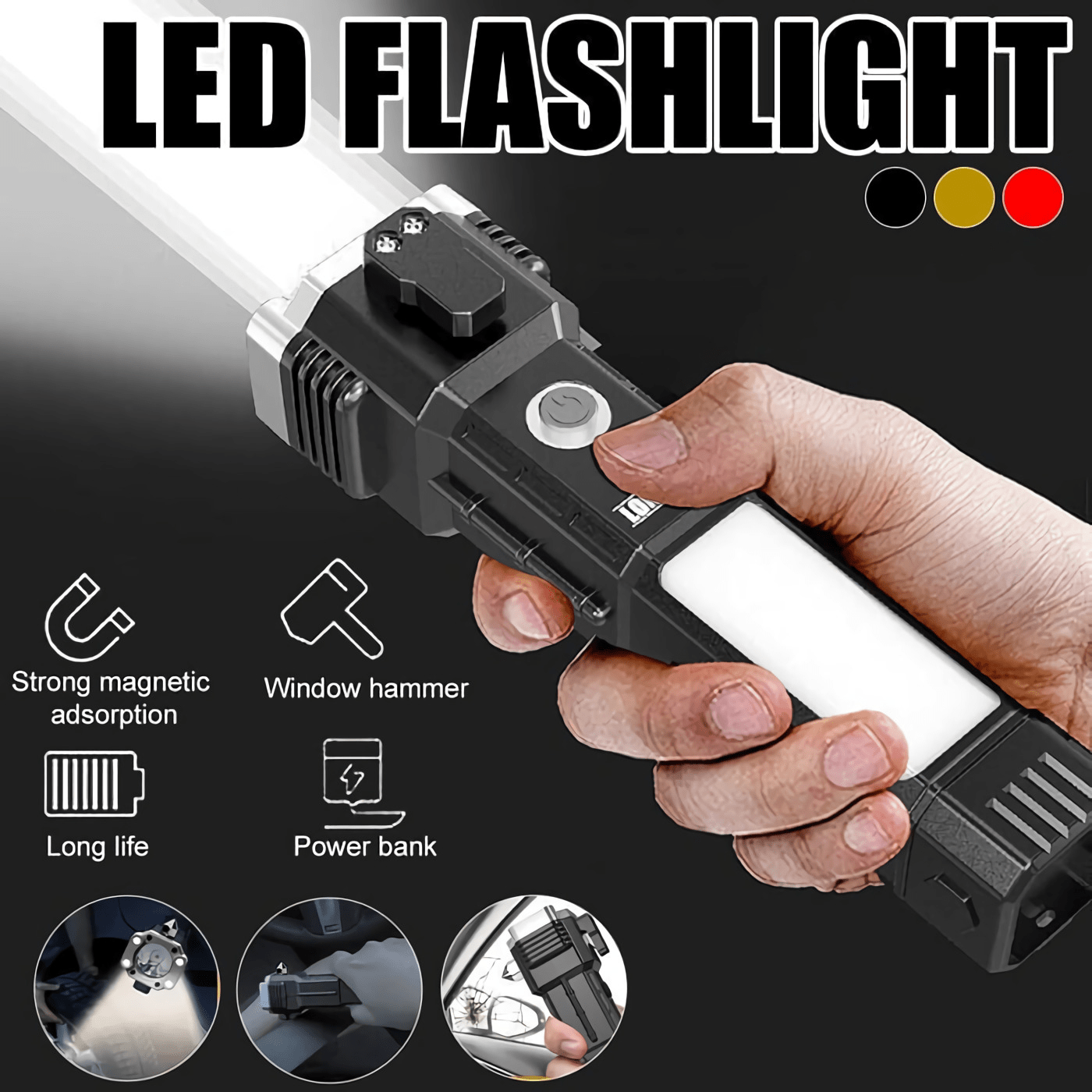 Flashlight close-up image