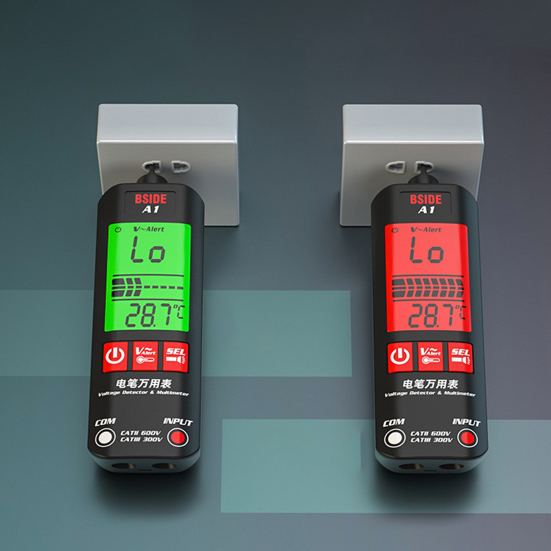 Multimeter in Use with Flashlight