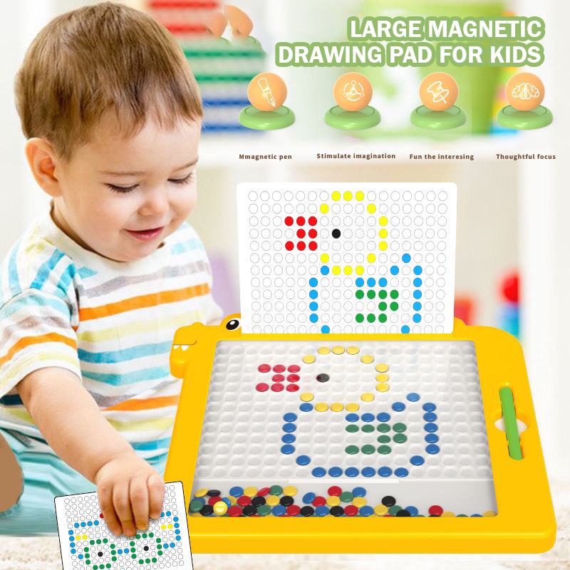 Large magnetic drawing pad for kids