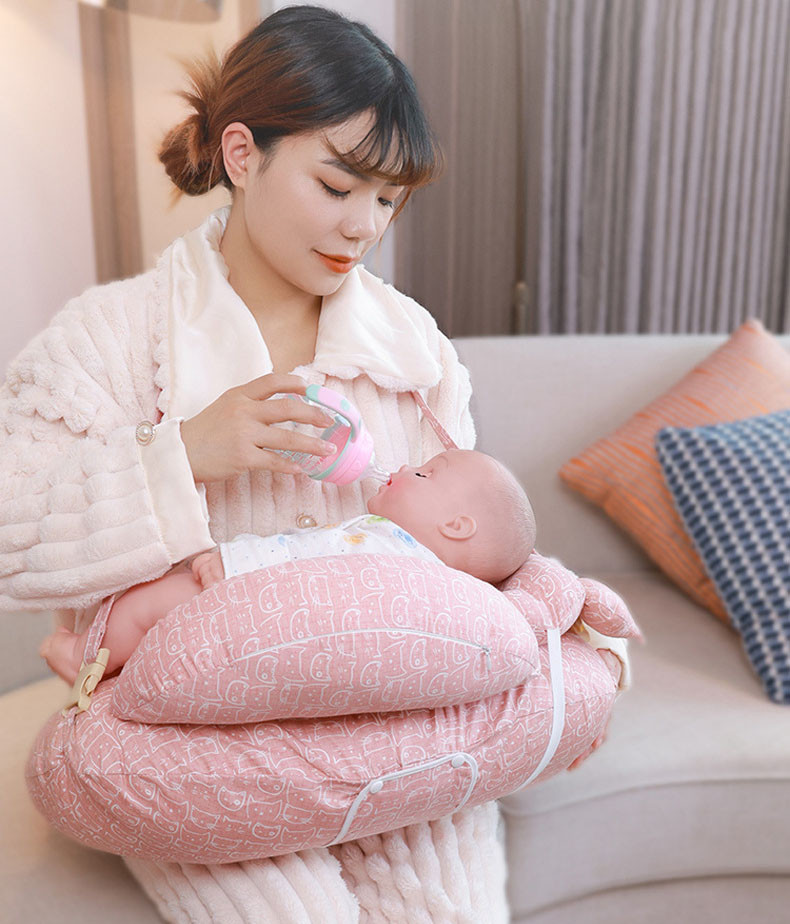 Baby Supported by Nursing Pillow