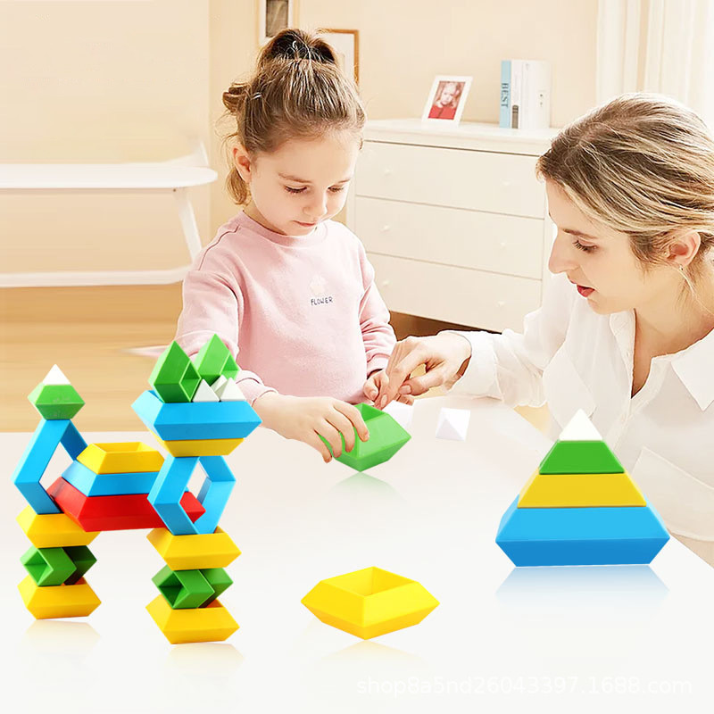 Stacking Blocks Close-up
