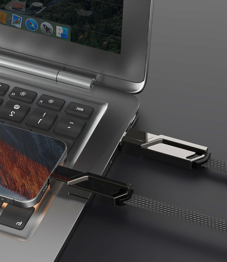 Detailed view of flat design and connectors