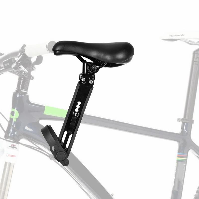 Child sitting on bike seat