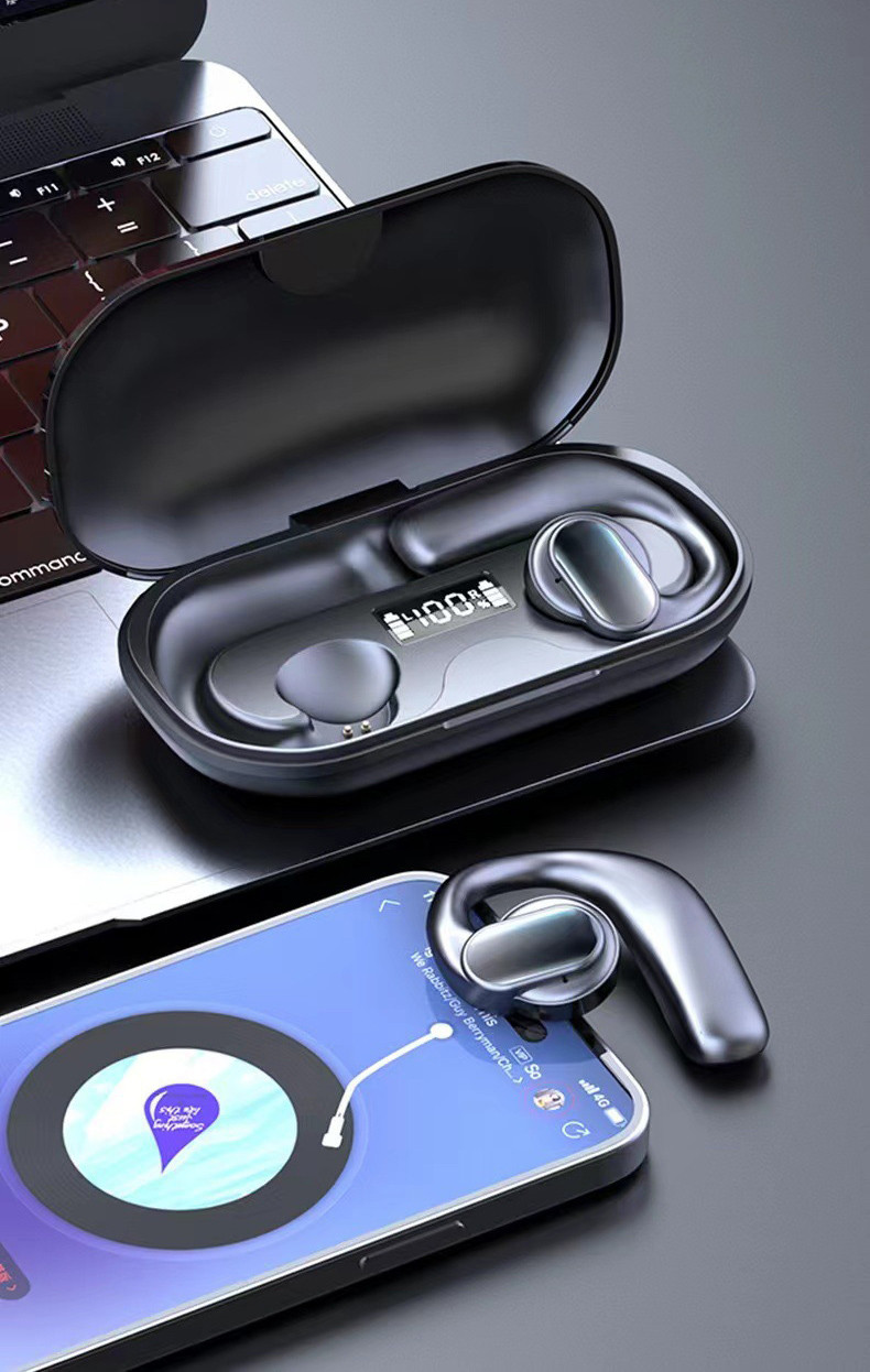 Wireless Earphones Charging Case Open