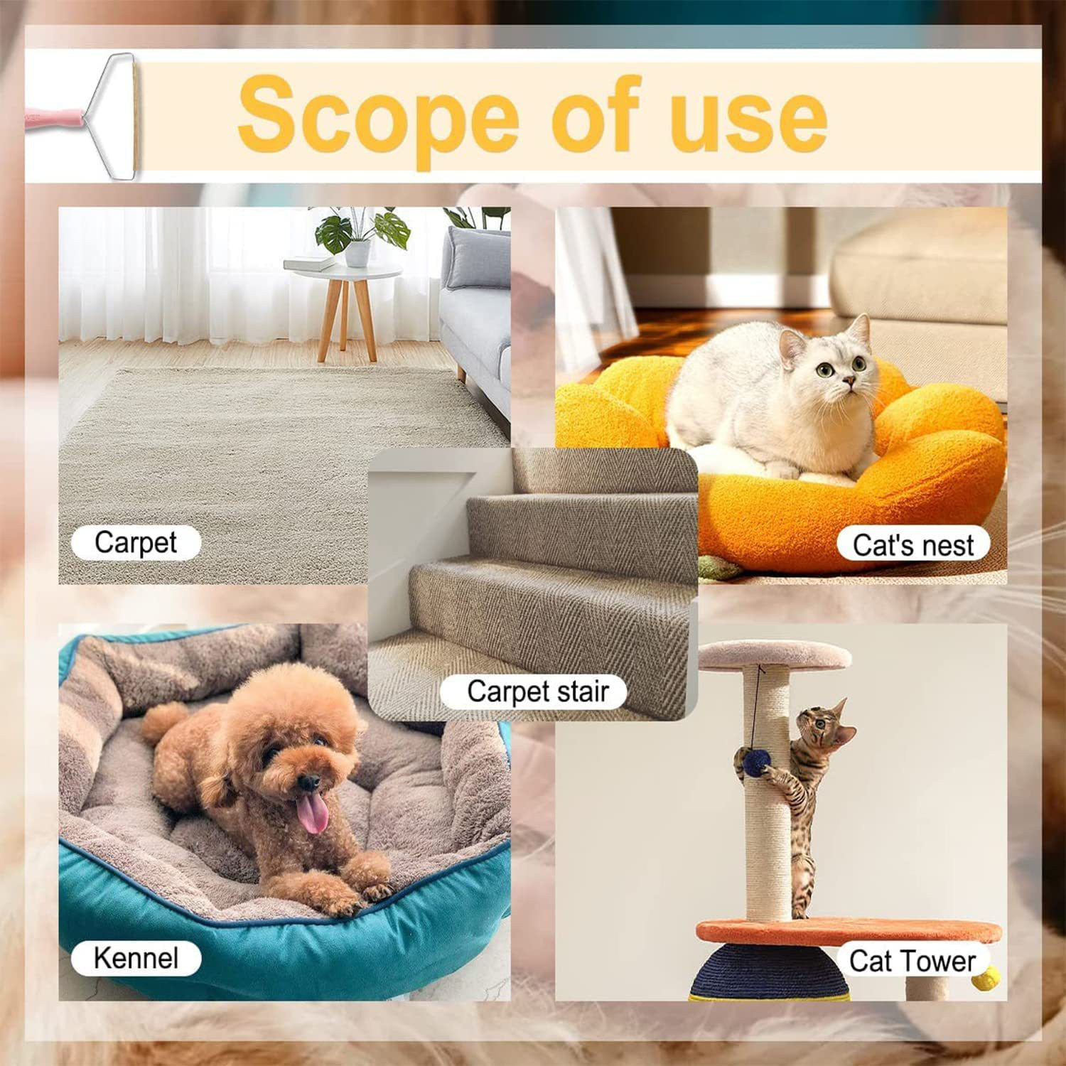 Lint Remover Pro on pet tower