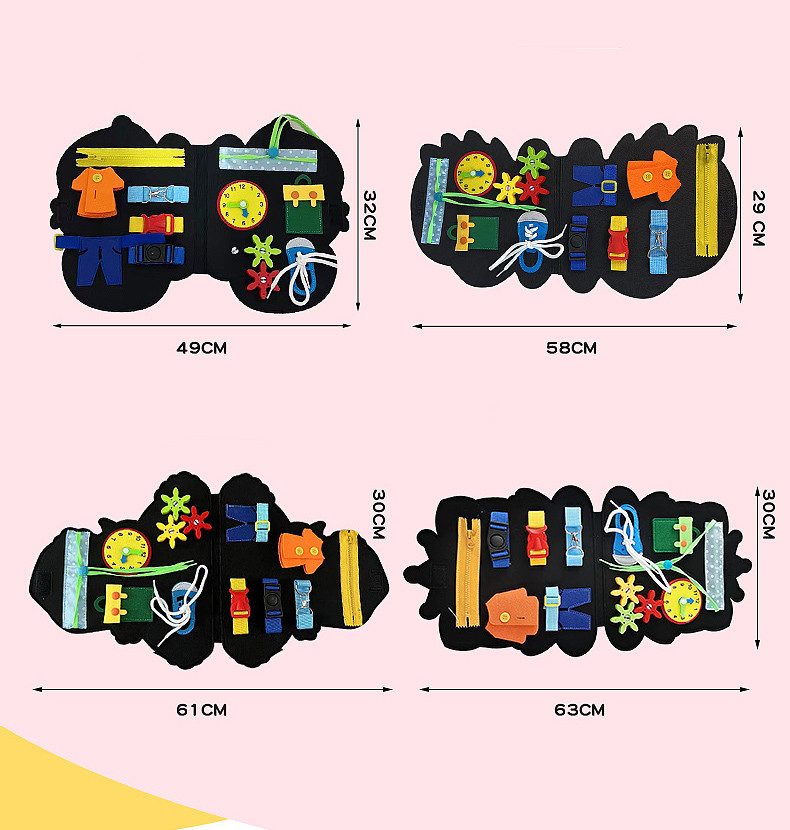 Montessori Dino Animals Busy Board packaging