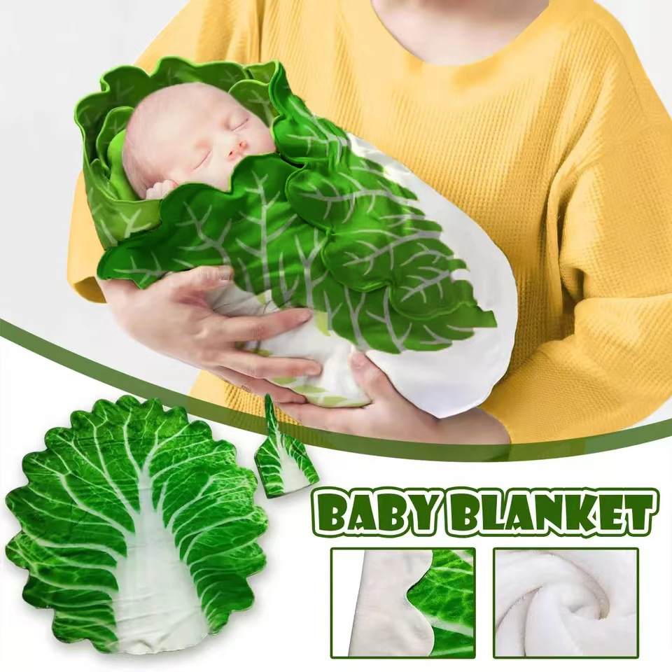Funny Child Baby Cabbage Blanket Image 1