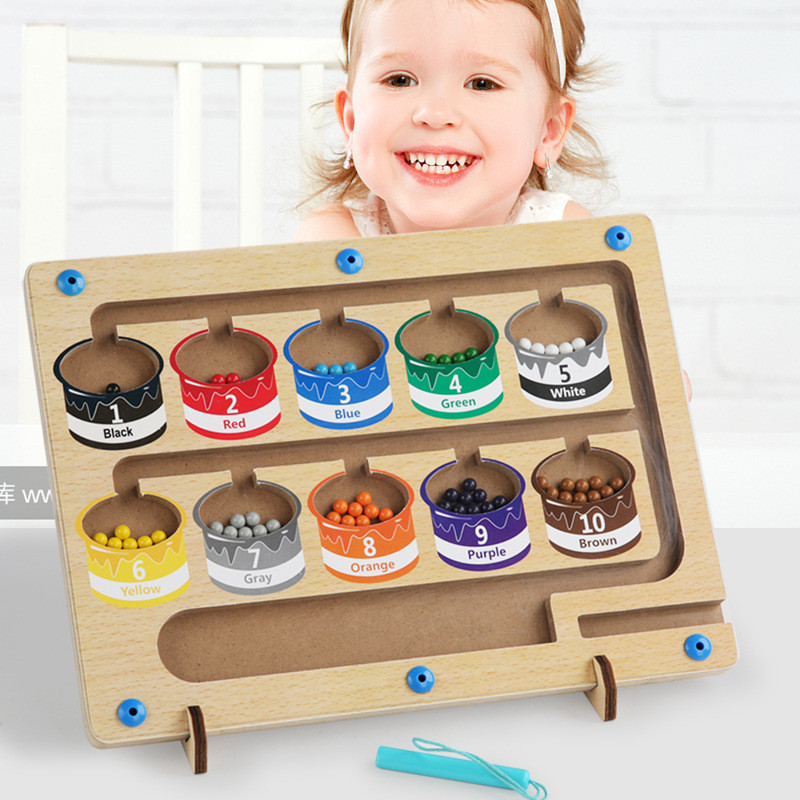 Magnetic Color Maze Toy - Front View