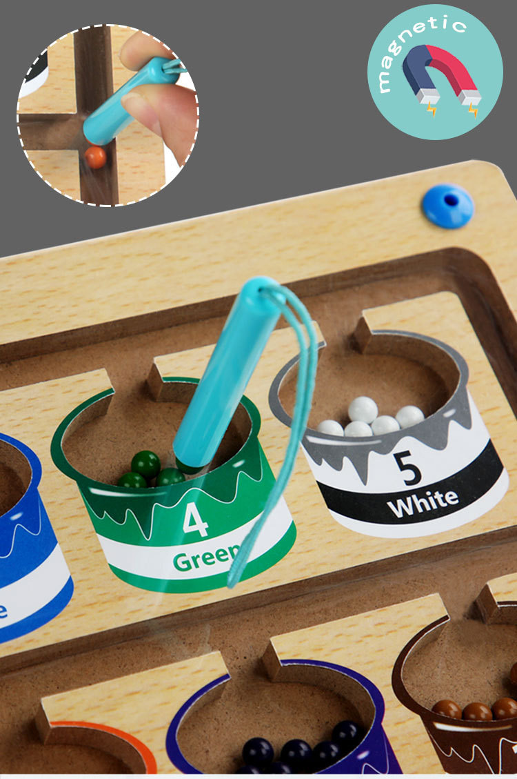 Magnetic Beads in Color Buckets