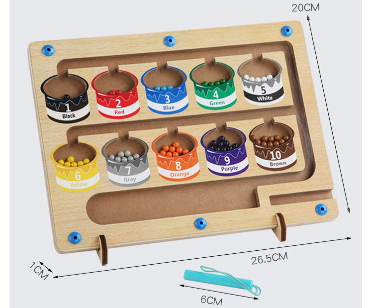 Wooden Magnetic Color Maze Toy Packaging