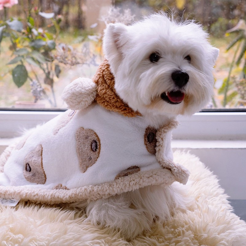 Warm Thickened Flannel Hooded Pet Cloth Image 2