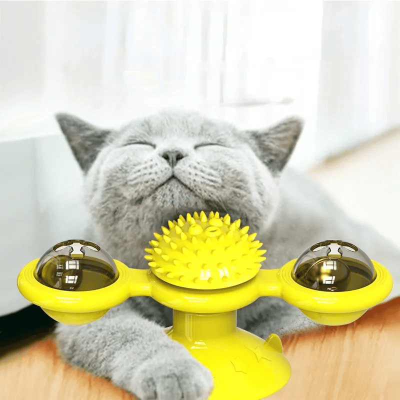 Interactive Windmill Cat Toy - Front View