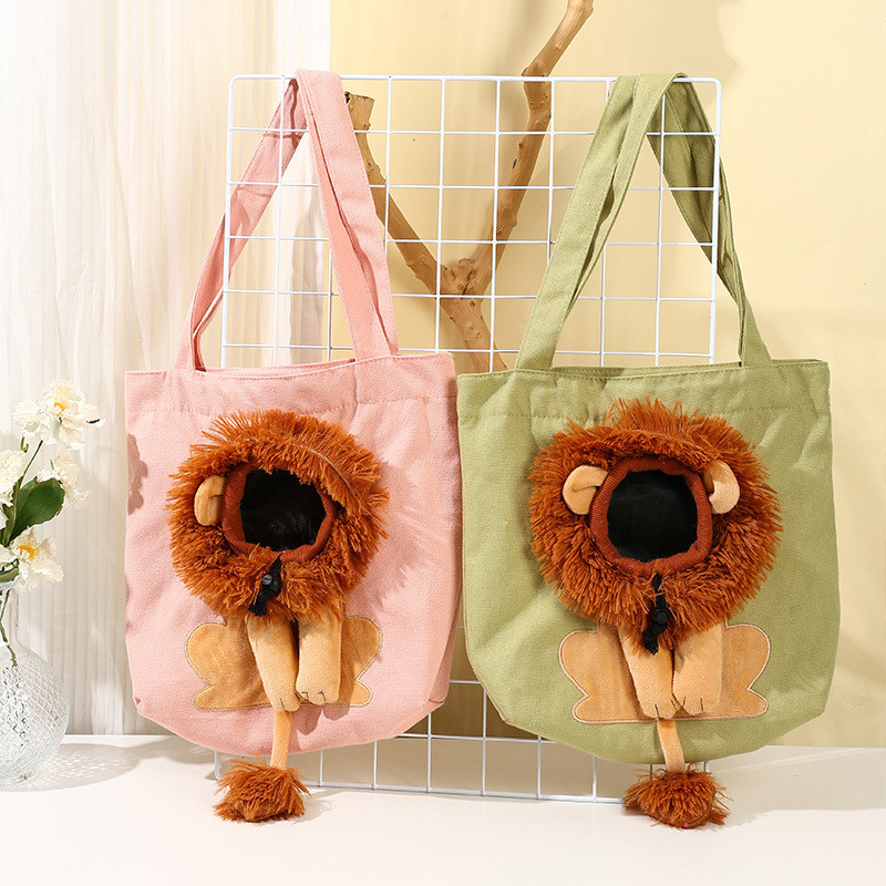 Soft Pet Carrier Lion Design - Side View