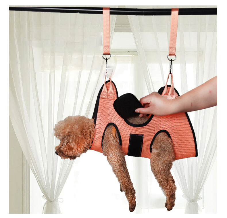 Durable pet grooming sling for cats and dogs