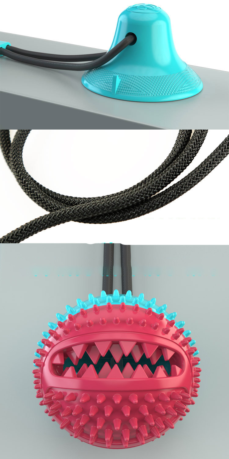 Suction Cup Dog Toy chewing surface