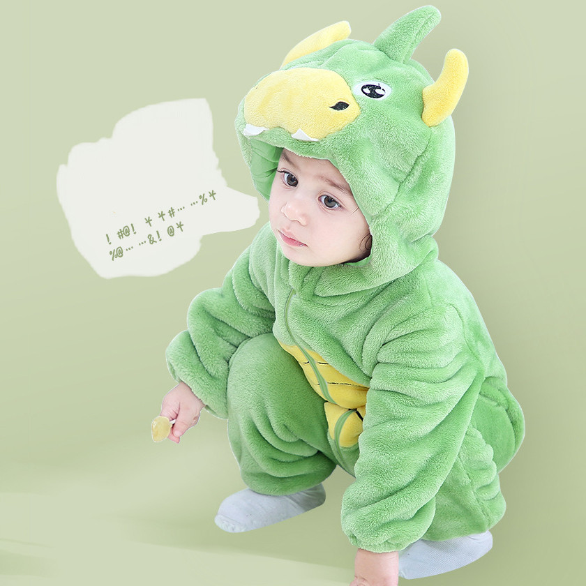 Baby romper with cartoon animal design