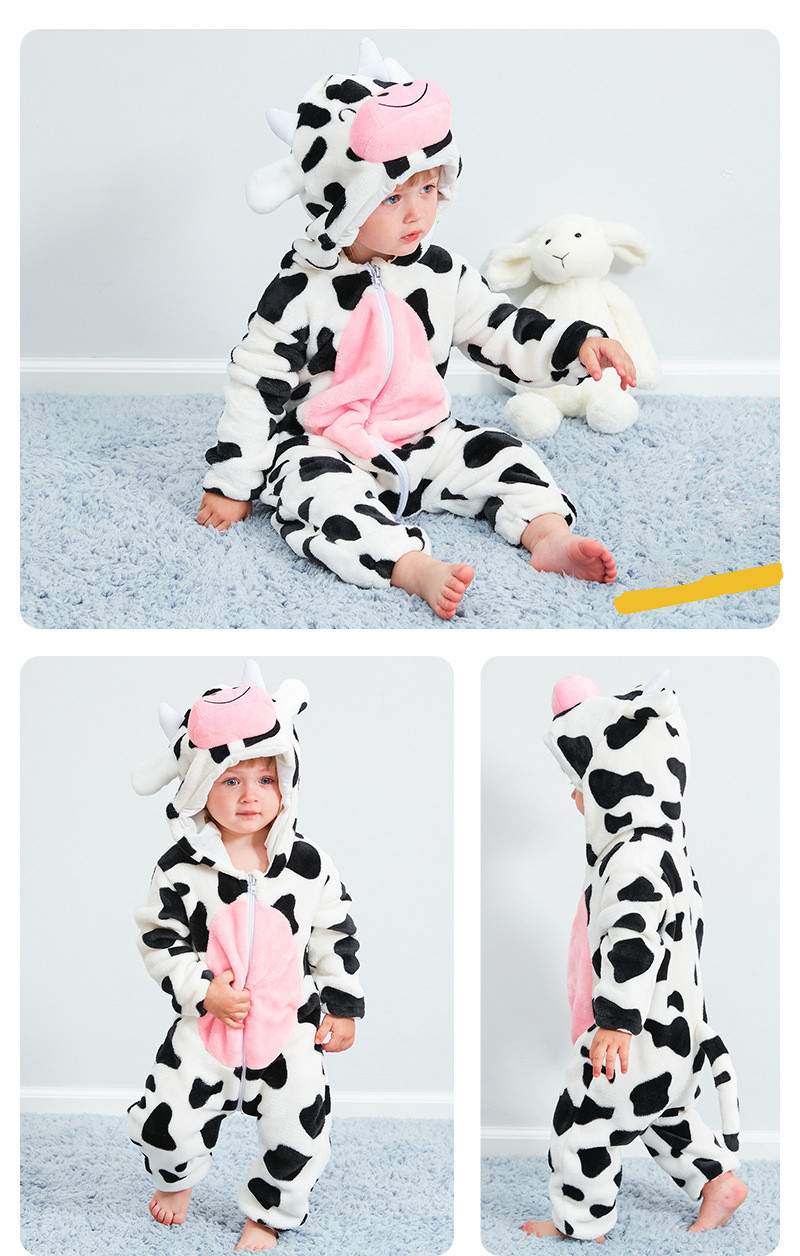 Cozy flannel baby romper