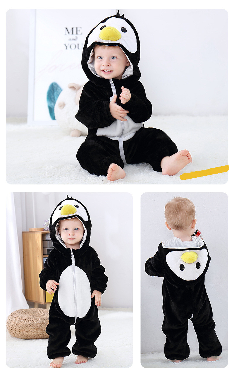Baby romper with zipper