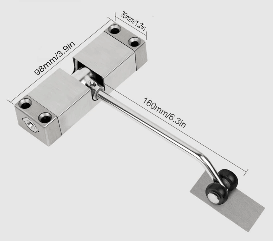 Silent Spring Door Closer packaging and accessories