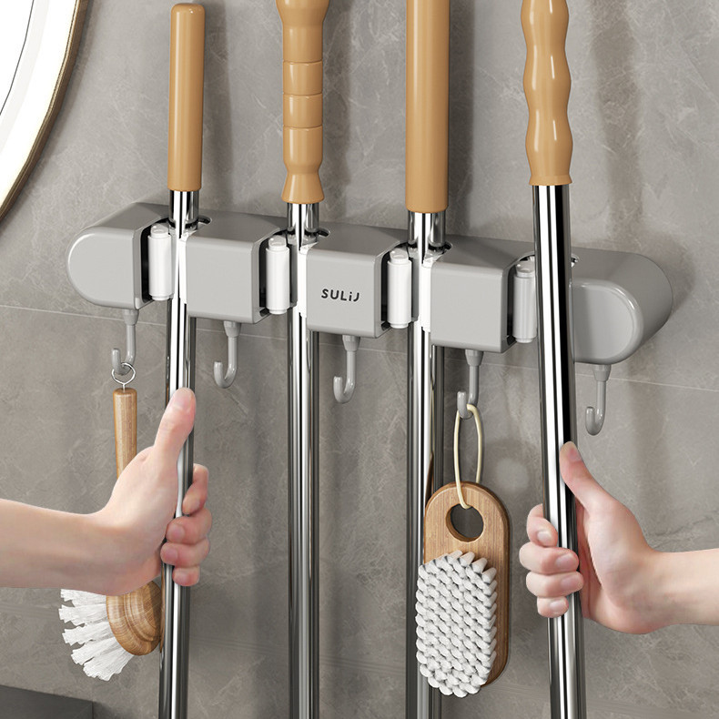 Mop and Broom Holder Image 1