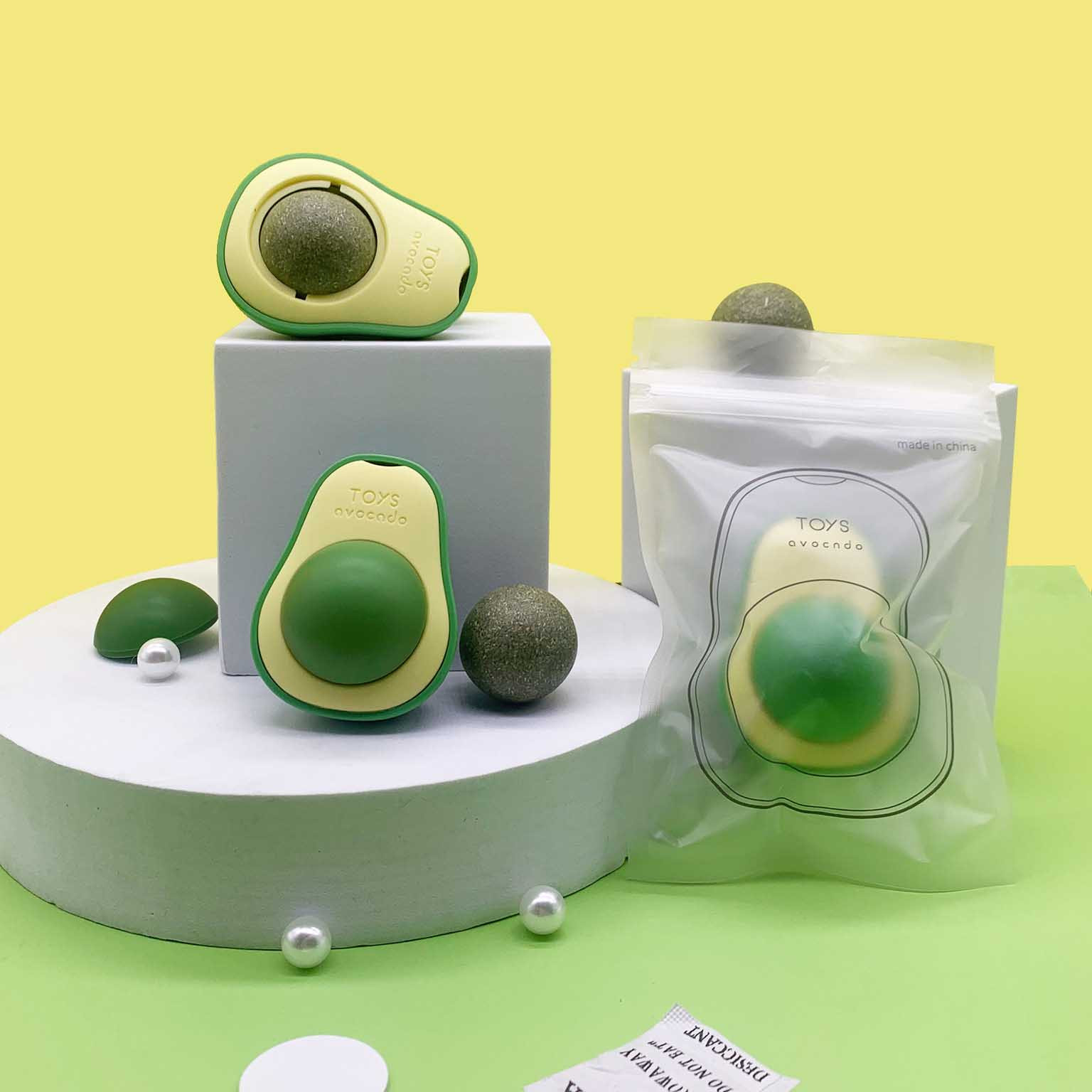 Avocado Catnip Wall Ball Cat Toy Image 2